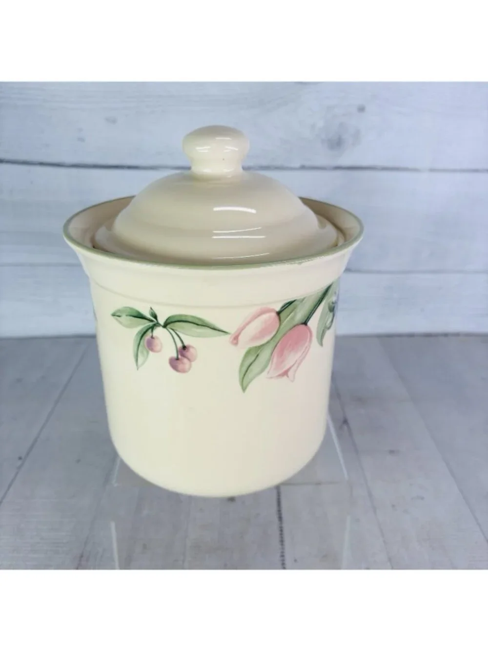 Pfaltzgraff GARDEN PARTY IMPRESSIONS Floral Stoneware Lidded Medium 9